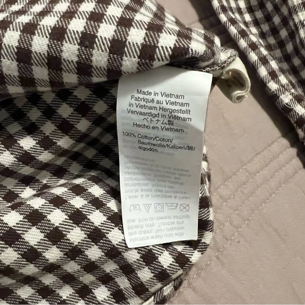 Madewell Brown and White Checkered Shirt - Picture 5 of 7